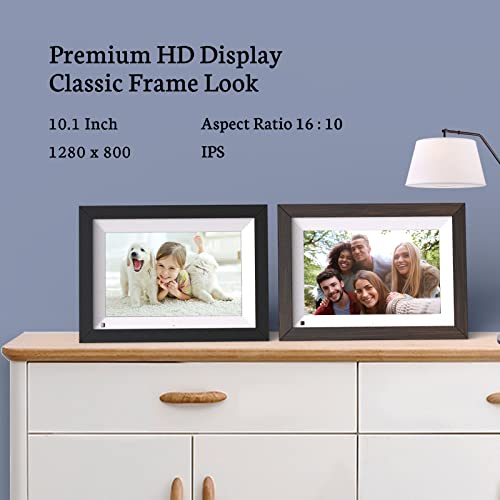 Bsimb Wifi Digital Photo Frame Bundle - 10.1 Inch Black And Wood Effect #TOP2