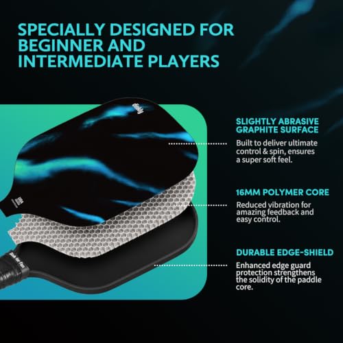 Image of Pickleball Paddles Set of 2 /4- USAPA Approved Graphite /Fiberglass Pickleball Racket, 2 Pickleball Rackets, 4 Balls and 1 Portable Carry Bag, Aesthetic Pickle Ball Set for Men Women Beginners