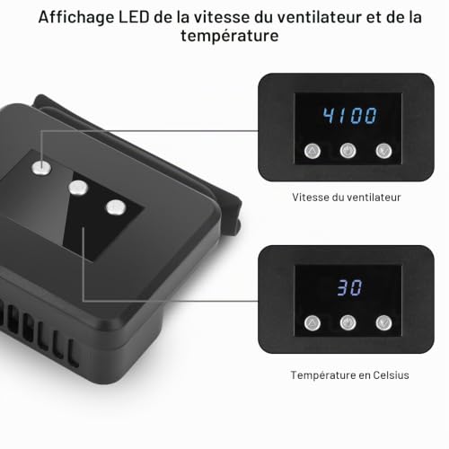 EEEKit Ventilateur pour Nintendo Switch, Ventilateur Externe de Refroidissement avec Affichage de la Température, Refroidisseur Compatible avec Station d'accueil d'origine NS – vue 3
