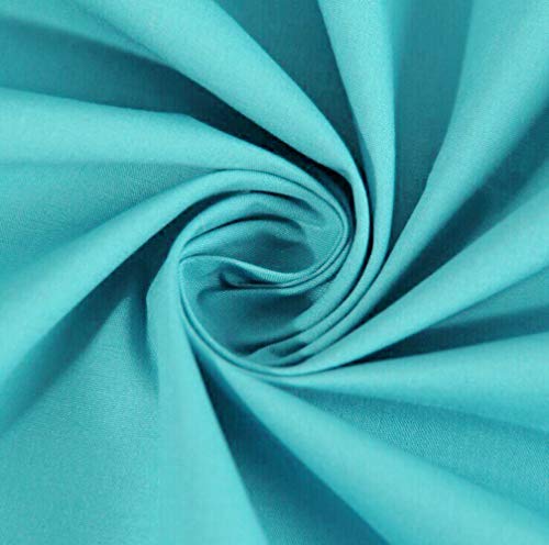 Image of American Baby Company 100% Natural Cotton Percale Fitted Crib Sheet for Standard Crib and Toddler Mattresses, Aqua, Soft Breathable, for Boys and Girls