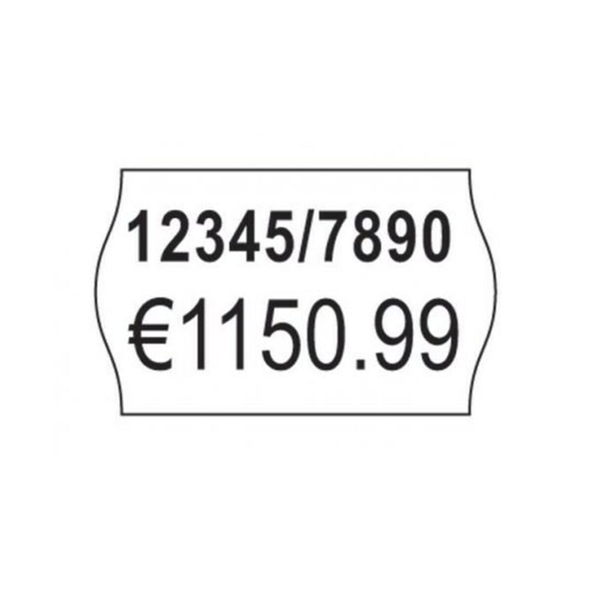 AVERY - Boite de 10 rouleaux de 1200 étiquettes autocollantes pour étiqueteuse 2 lignes (total de 12000 étiquettes). Format 26 x 16 mm. Adhésif permanent.