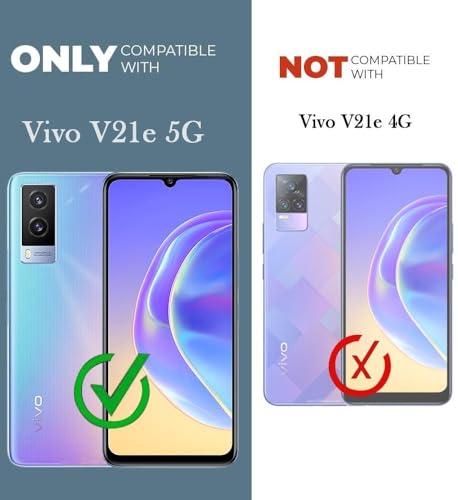 Image of Jkobi Back Cover for Vivo V21e 5G (Silicone Clear Shockproof Case with Camera Protection | Soft and Flexible | Transparent)