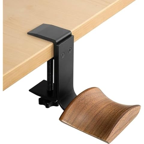 Jichenfang Adjustable Headphone Stand with Walnut Finish Cover