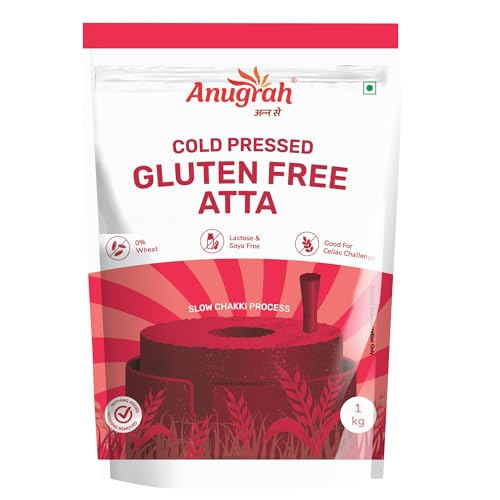 Anugrah Premium Gluten Free Atta 1 kg | Low GI, Lactose-Free & Soya-Free Flour | High Fiber, Easy to Digest & 100% Natural