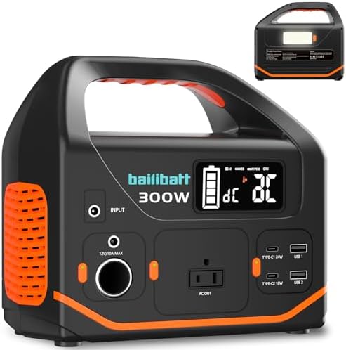Portable Power Station, 266wh Power Generator 300W Lithium Batter...