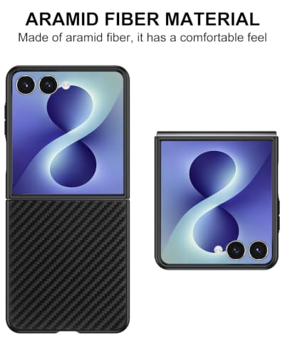 Image of for Samsung Galaxy Z Flip 8 Case Aramid Fiber Made, Magnetic Carbon Fiber