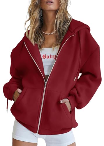 Image of PRETTYGARDEN Women's 2026 Spring Zip Up Y2K Hoodies Casual Long Sleeve Sweatshirts Fall Winter Track Jackets with Pockets