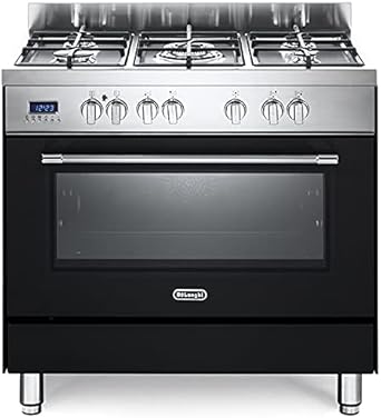 Cucina a gas con forno elettrico ventilato, N° 5 Fuochi, 90x60 cm,...