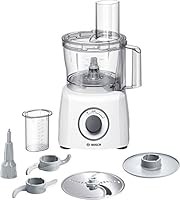 Bosch Home Appliances MultiTalent 3 MCM3100W – Multipurpose Food Processor with Over 20 Functions – 800 W – Capacity 2.3 L – Colour: White/Grey