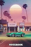  Notebook: Retro Design That Inspired By Synthwave Music Scene Sy , Journal for Writing, College Ruled Size 6\