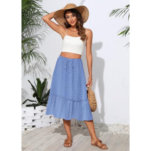 Image of Witsmile High Waist Tiered Skirts for Women Flowy Skirts for Women Long Length with Pockets 2026 Fashion Trendy
