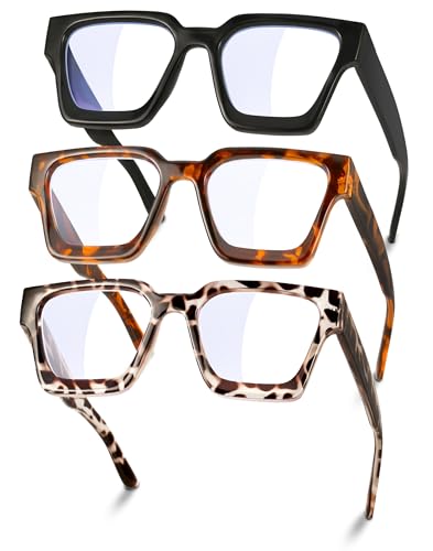 YDAOWKN Oversized Blue Light Blocking Glasses for Woman Rectangle Frame Fashion Chic Preppy Anti Eyestrain Eye glasses