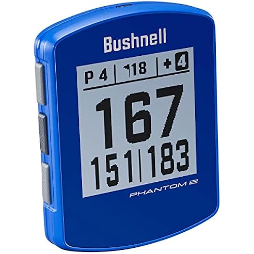 Bushnell Golf Phantom 2 Handheld GPS – Preloaded with 38,000+ Courses, Large Display, Auto Hole Advance, BITE Magnet, USB-C Charging – Easy-to-Use Golf Rangefinder - Blue