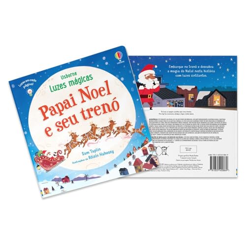 Papai noel e seu trenó: luzes magicas