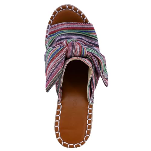 Nautica Women's Espadrille Wedges for Women Platform Sandals – Slip-On Knot Bow Summer Shoes with Woven Rope Heel4