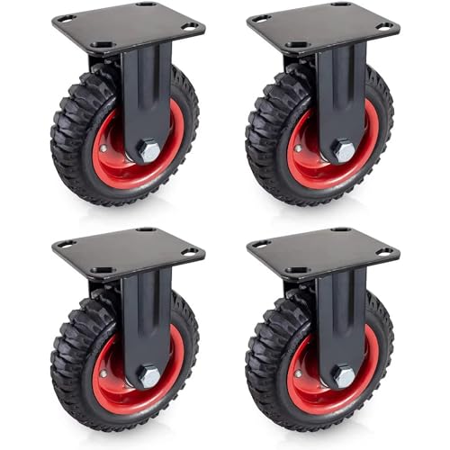 POWERTEC 8 Inch Caster Wheels Set of 4