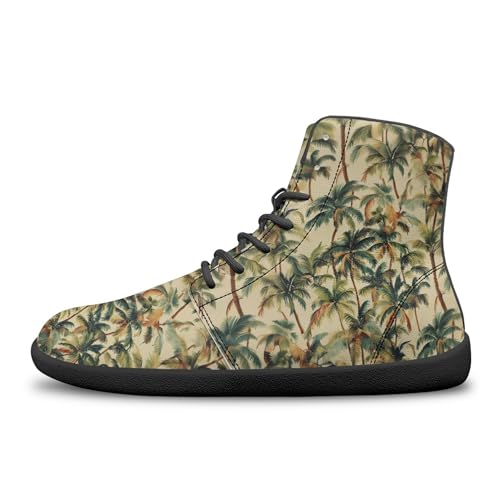 Fashion Print Womens Mens High Top Barefoot Sneakers Flat Shoes3