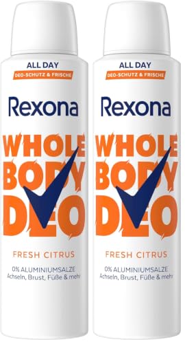 Rexona Whole Body Deodorant Spray Fresh Citrus 150 ml (Packung mit 2) – Ansicht 1