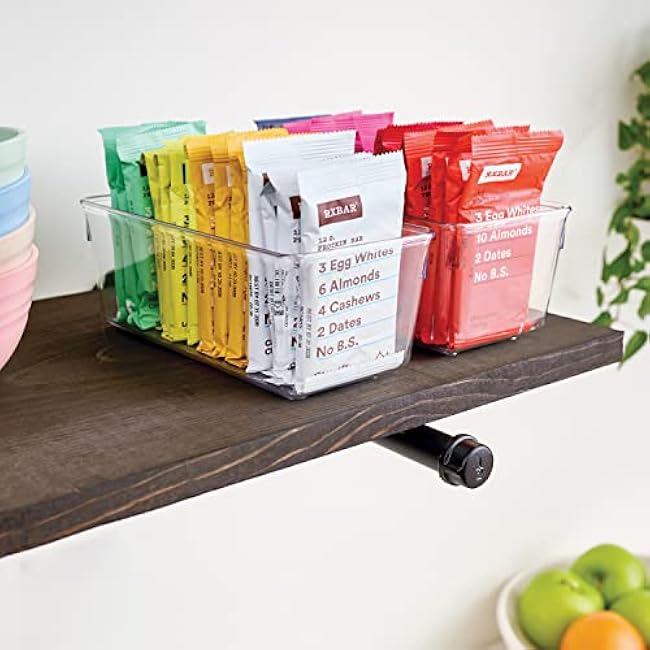 iDesign Utensil Holder and Silverware Organizer for Kitchen Utensils and Countertop Storage, The Linus Collection ¨C Set of 2, 4 x 8 x 3, Clear