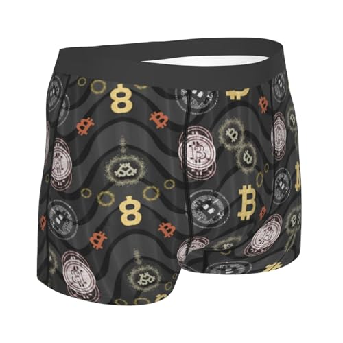 Men Bitcoin Pattern Boxer Briefs Moisture-Wicking Underwear3