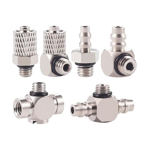 Conector recto M-5H-4 de tornillo rápido para sistemas neumáticos en miniatura 5