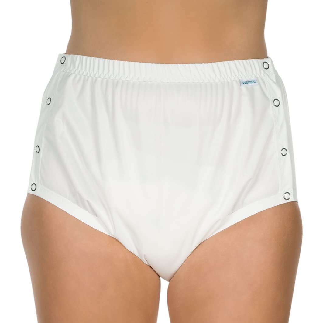Suprima 1288 001 majtki z poliuretanu, kolor biały, do średnich i ciężkich nietrzymania moczu (Unisex L)