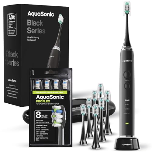 Aquasonic Black Series and Proflex Brush Heads 8-Pack Bundle