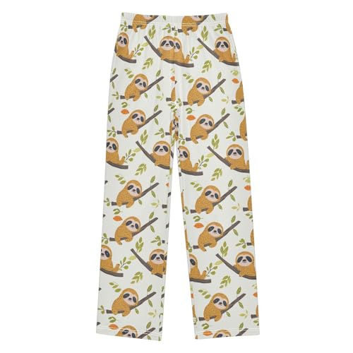 Cute Animals Koala on Beach Pajamas Bottoms with Pockets Comfy Pjs Sleepwear Elastic Waistband Pajamas Pants Lounge Pants for 6-14 Years