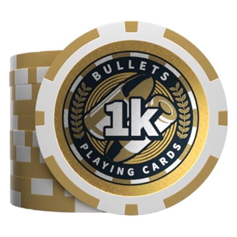 Bullets Playing Cards Yellow Poker Chips Roll Cover