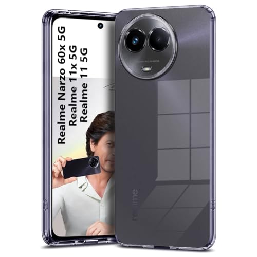 Image of Fashionury Shockproof Crystal for Realme 11 / 11X 5G / Narzo 60X 5G | Raised Bumps for Camera & Screen Protection | 360 Degree Protection | Transparent Back Cover for Realme 11 / 11X 5G / Narzo 60X 5G