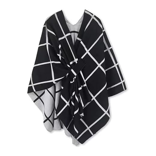 Heersan Poncho Mujer Blazers de Mujer Abierto Punto Mujer Elegante Capa Grande Invierno Chal Cardigan Celosía Bufanda Manta Caliente