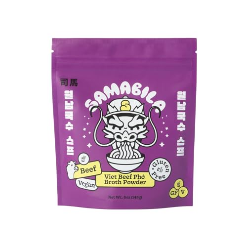 SAMABILA Chicken Lite Instant Ramen Seasoning Powder (35% LESS SODIUM) - Gluten Free - Vegan - Mild - Premium Instant Noodle Soup Powder - 5 oz