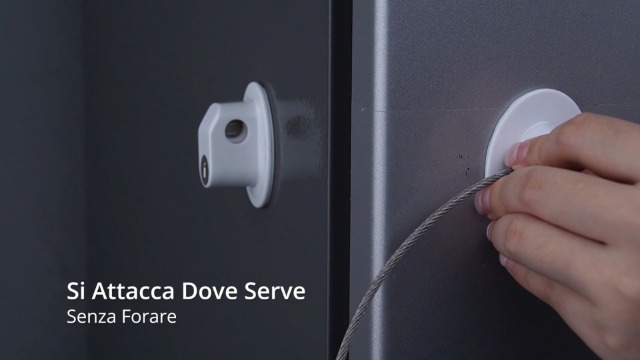 Confezione da 4 serrature per porte scorrevoli in vetro con finitura