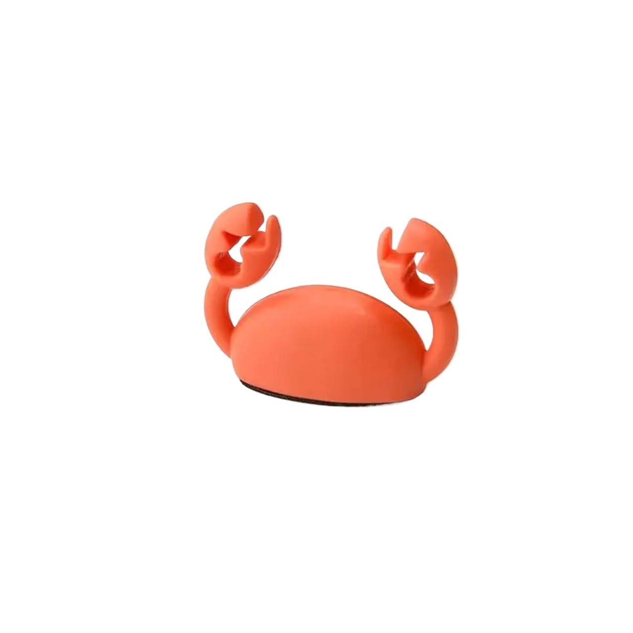 Phone Cord Holder for nightstand 12PCS Cute Crab Cable Organizer Clip Data Cable Stand Mobile Phone Charging Cable Organizers Fixer Desk Self Adhesive Wire Tidy Holder(Orange)