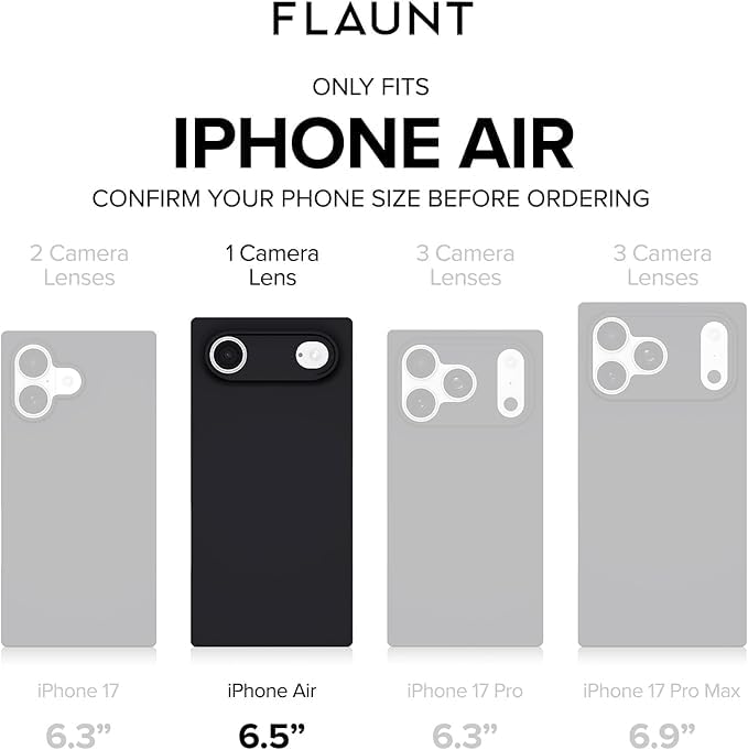 Image of FLAUNT Official Square iPhone Air Case - Pink Mother of Pearl | Phone Cover for iPhone Air - Compatible with MagSafe and Wireless Charging - Drop-Tested Shockproof Designer Hard Cover
