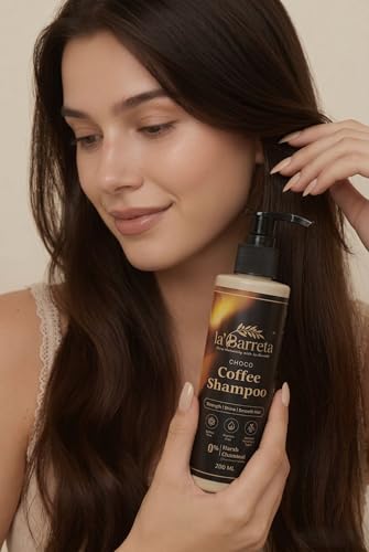 Image of Premium Choco Coffee Shampoo, Strength, Shine & Smooth Hair, with Guar Gum, Cocoa, Sulphate & Paraben Free, 200 ml (Coffee P-1)