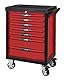 KS Tools 809.0007 Pearlline Werkstattwagen, 7 Schubladen, Rot