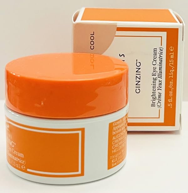 Ginzing Bright Vitamin C for Dark Circles Eye Cream,Cool Color, 0.5 oz Full Size