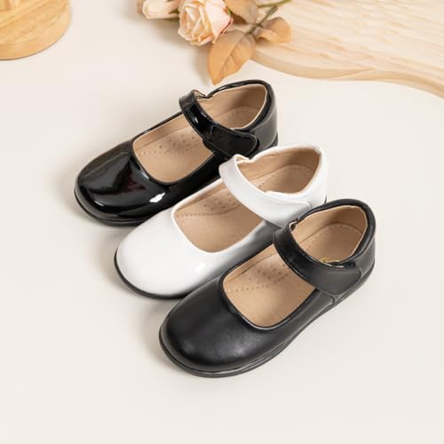ohsofy Girls Mary Jane Flat School Uniform Wedding Party Princess Dress Shoes for Little Kids2