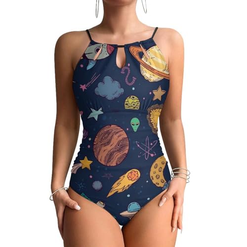 Maillot de bain monokini Planète Fusée une pièce idéal pour vos vacances à la plage
