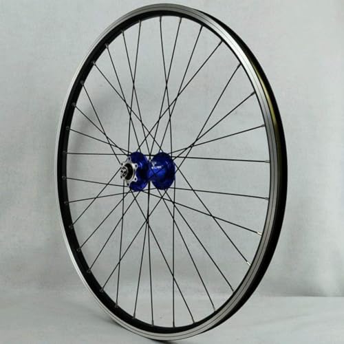 Roue de vélo vtt 29 double paroi avec roulement perrin bleu fluide