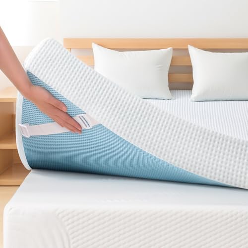 Subrtex 4 Inch Gel-Infused Memory Foam Mattress Topper High Density Breathable Bed Topper Rayon Made from Bamboo Cover CertiPUR-US Certified (Twin XL)