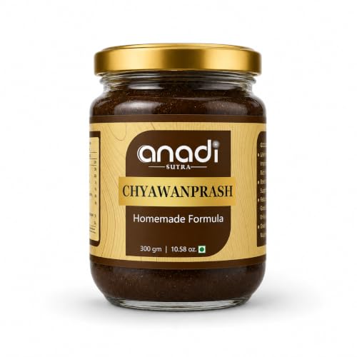 Image of Anadi Sutra Chyawanprash 300g | 42 Whole Botanicals with A2 Bilona Ghee, Amla, Kashmiri Saffron & Silver Leaves | Refined Sugar Free | Traditional Daily Superfood Spread | Daily Immunity, Digestion & Wellness Support