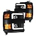 AlphaRex 15-19 Chevy 2500HD PRO-Series Proj Headlights Plank Jet Blk w/Activ Light/Seq Signal/DRL