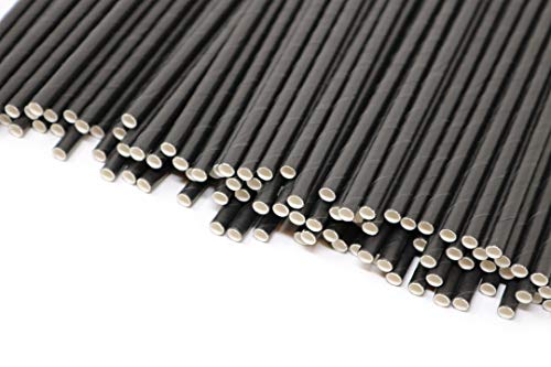Pitillos de papel biodegradables pack 400 negro miniatura 3