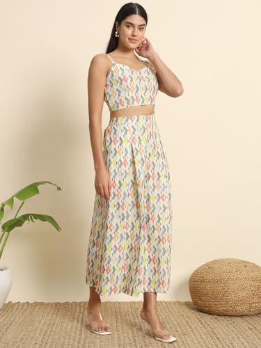 Image of Womens 2-Piece Printed Coord Set | Treanding Top & Plazzo Co-ord Set