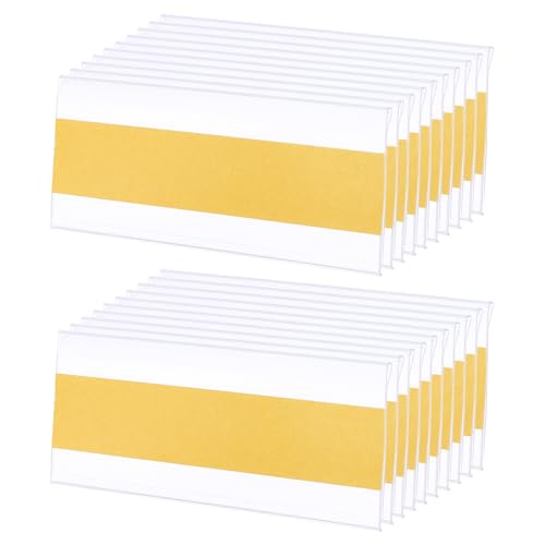 Étiquettes transparentes pour étagère adhésives et repositionnables avec inserts papier