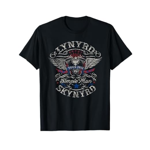 Lynyrd Skynyrd Simple Man Tour 2012 Retro Regalos Obra de Arte Camiseta