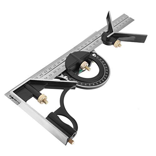 TANIQIACA 300mm Stainless Steel Multi-Functional Protractor Combination Square Angle Ruler