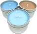 Candlecopia Driftwood, Man Cave and Rain Water Strongly Scented Sustainable Vegan Natural Soy Travel Tin Candles, 3-Pack